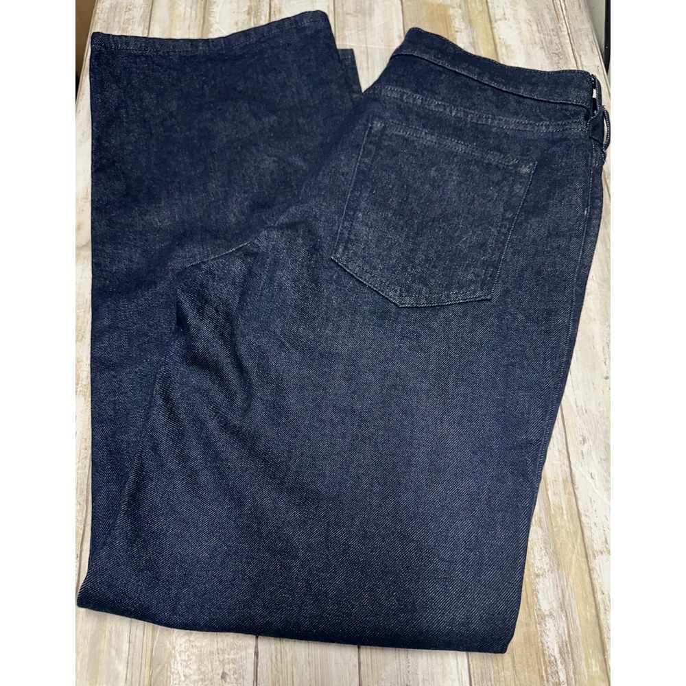 Everlane Way-High Wide Leg Jeans Dark Indigo women's size 28(actual 30W) EUC‎